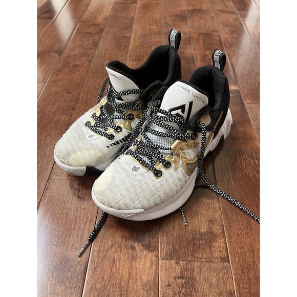 Nike Giannis Immortality Championship Size 5 White Black Gold CZ4099-100 - Picture 10 of 15